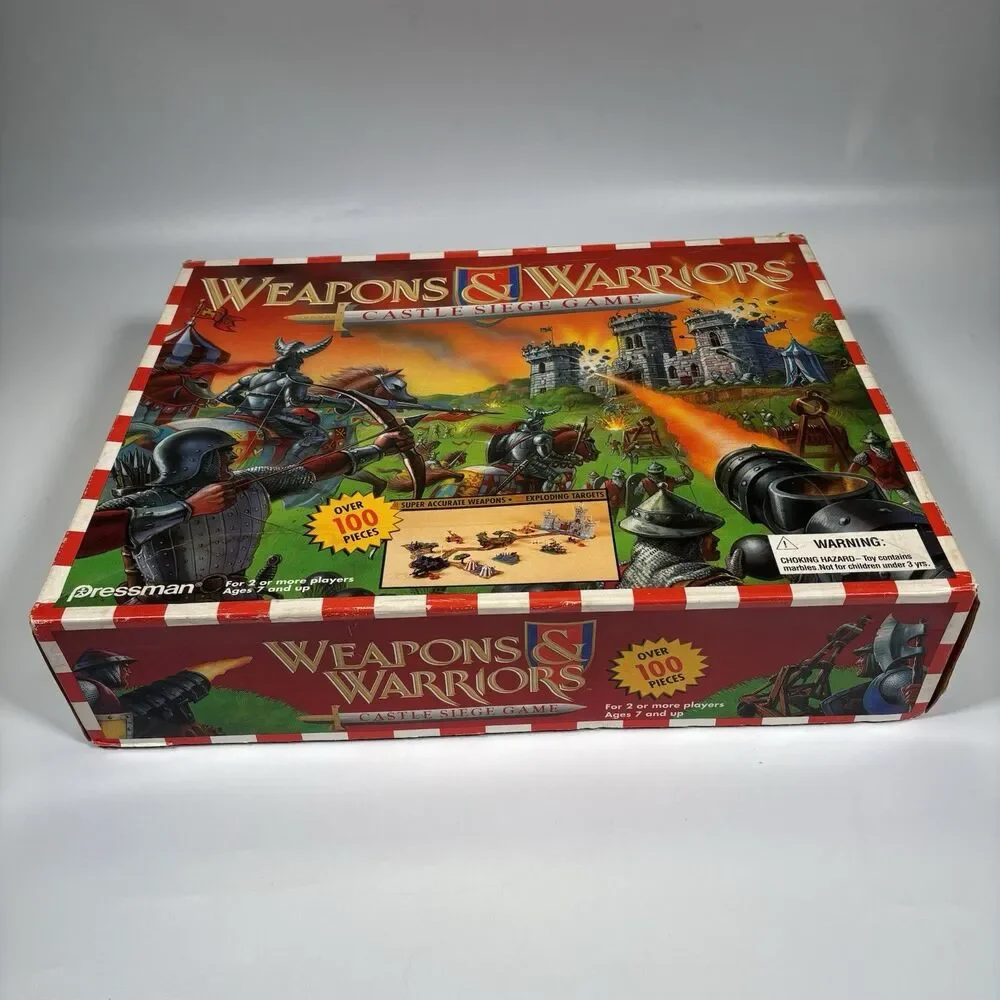 Vintage Weapons & Warriors Castle Siege Game 1996 Pressman #9705 Near Complete